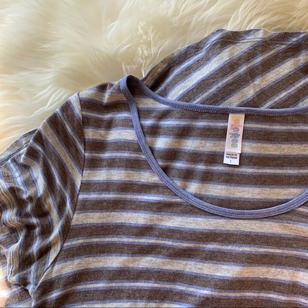 Lula Roe | Soft Striped Tee - Picture 2 of 8